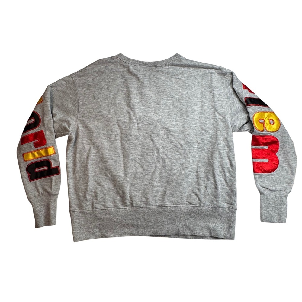 Disney Parks Walt Disney World Gray Sweatshirt Mickey Mouse Spellout Applique S - Picture 2 of 6